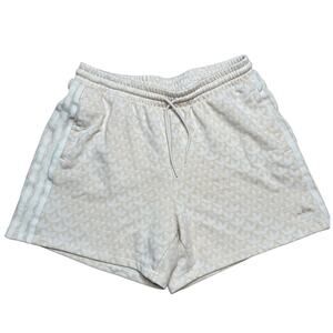 Adidas Originals Women's Trefoil Monogram Shorts Wonder White Athleisure
